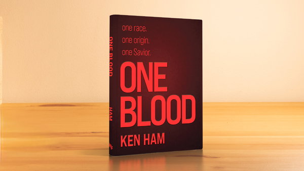 One Blood book, newly revised, standing on a table