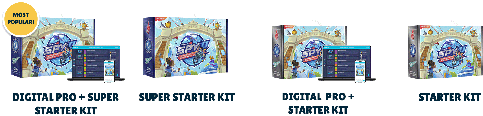 All four kits for comparision
