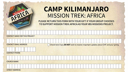 Mission Trek: Africe forms