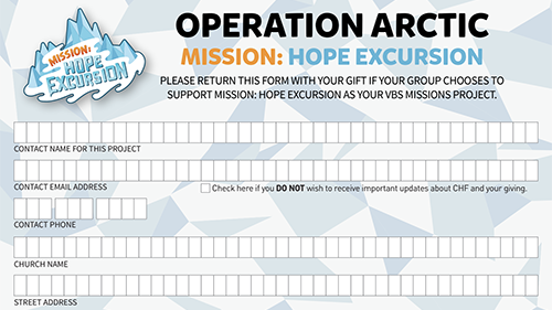 Mission: Hope Excursion forms