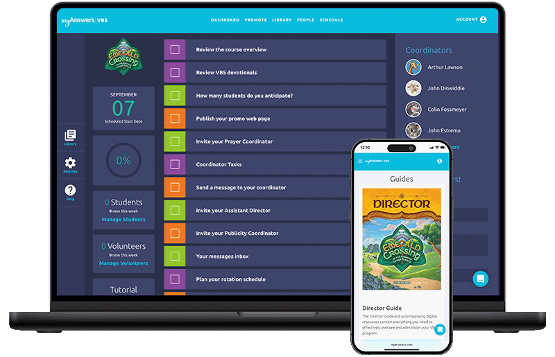 myAnswers Digital on phone, computer, and tablet mockups.