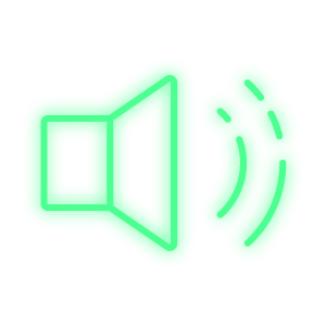 Megaphone with audio waves icon