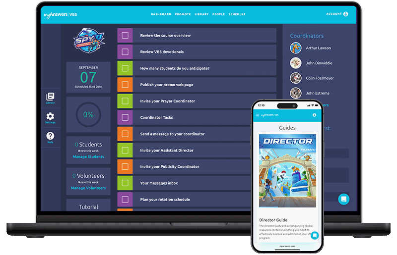 myAnswers Digital on phone, computer, and tablet mockups.