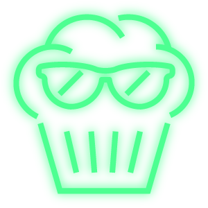 muffin with sun glasses